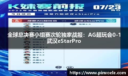 全球总决赛小组赛次轮独家战报：AG超玩会0-1武汉eStarPro